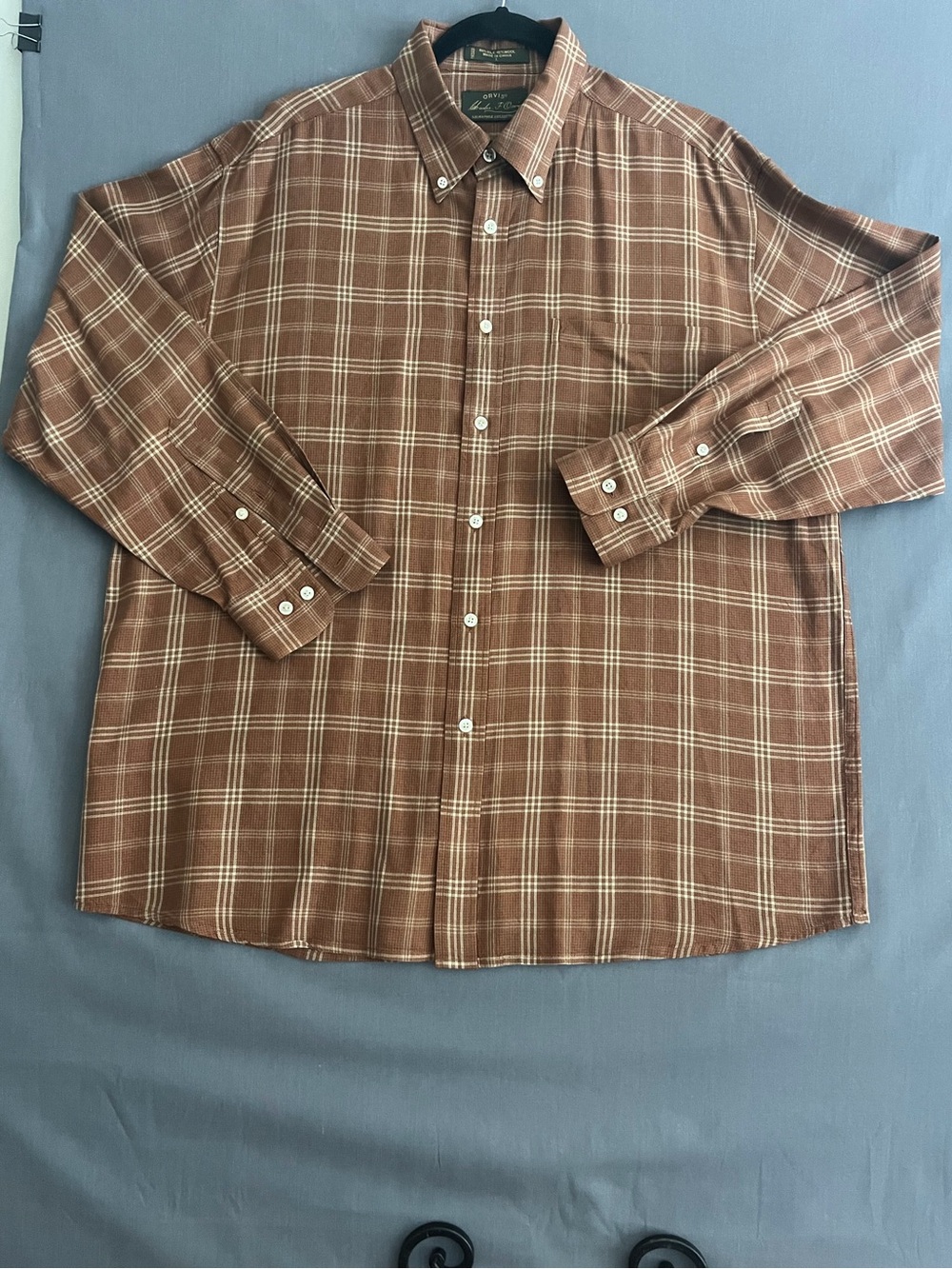 Orvis Charles F. Orvis Signature Collection Silk Wool Plaid Shirt L